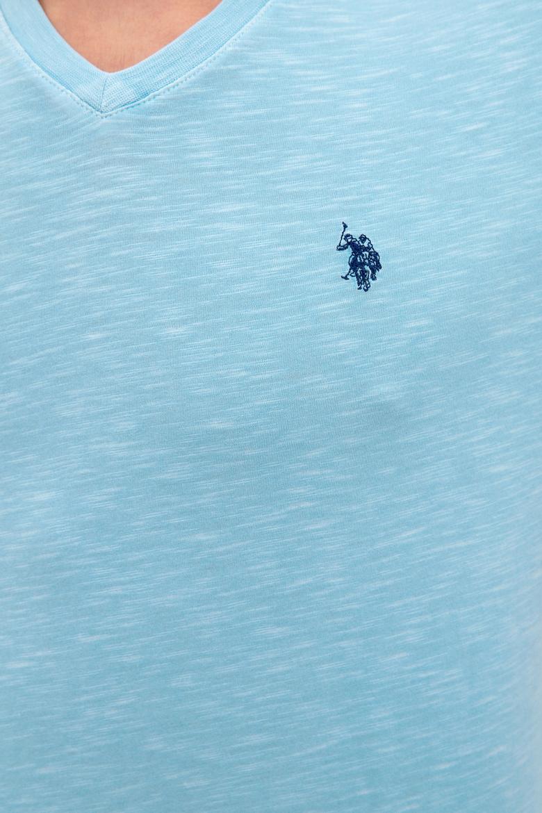 Erkek Turkuaz Basic Tişört - 50220581045