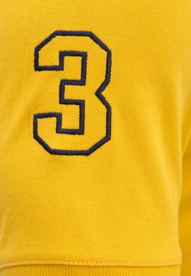 Erkek Koyu Sarı Polo Yaka Basic T-Shirt - 50222031004