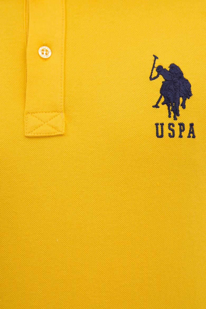 Erkek Koyu Sarı Polo Yaka Basic T-Shirt - 50222031004