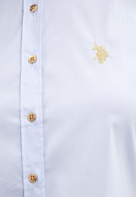 Kadın Açık Mavi Uzun Kollu Basic Gömlek - 50227226019