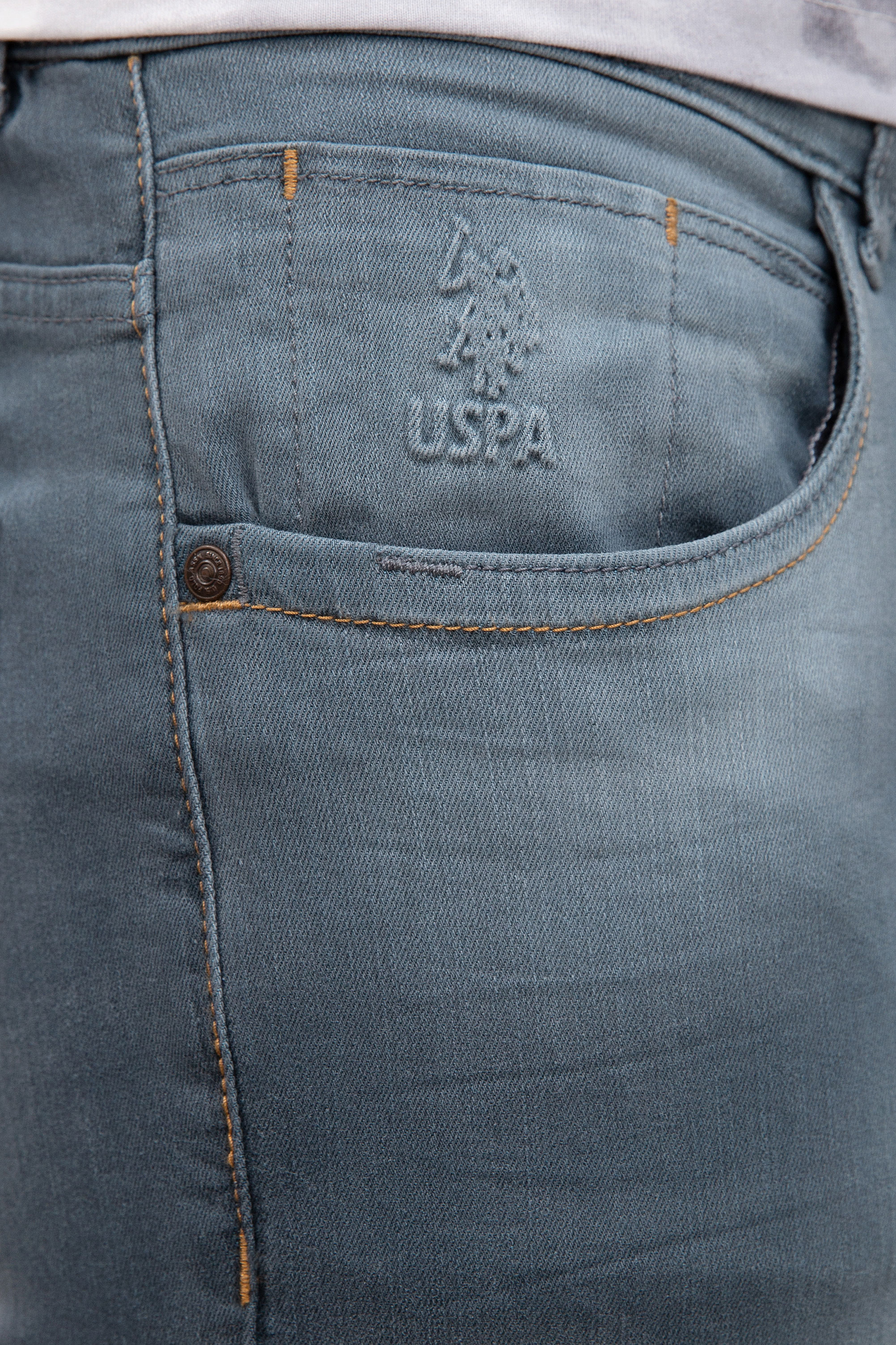 Erkek Gri Denim Pantolon - Image 4