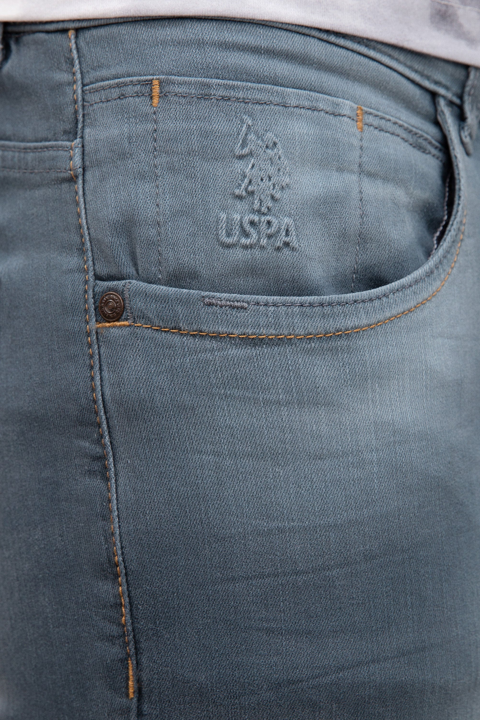 Erkek Gri Denim Pantolon