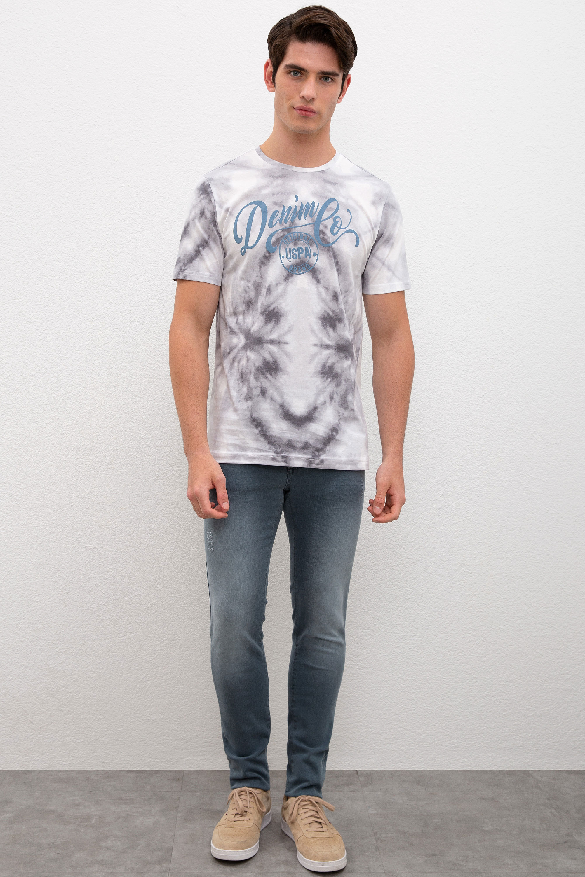 Erkek Gri Denim Pantolon - Image 1