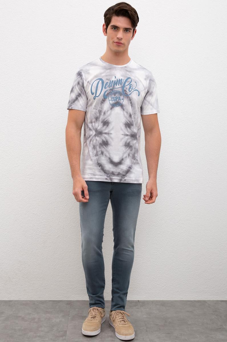 Erkek Gri Denim Pantolon