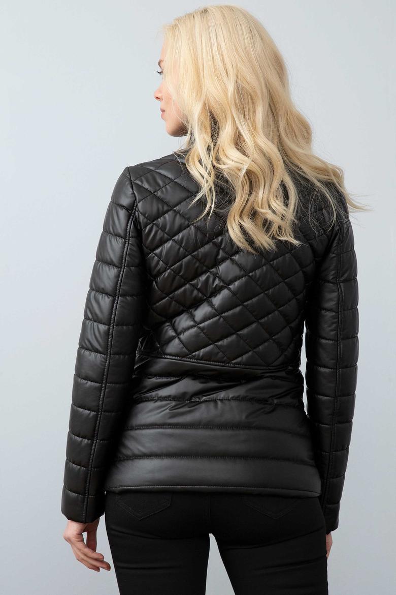 Kadın Siyah Derı Mont Kaban - 50215663003