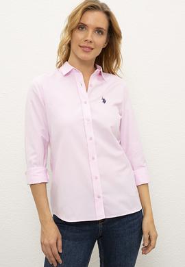 Kadın Pembe Gömlek Uzunkol Basic - 50237226053