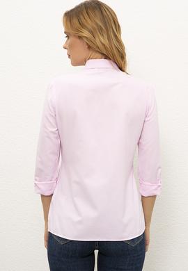 Kadın Pembe Gömlek Uzunkol Basic - 50237226053