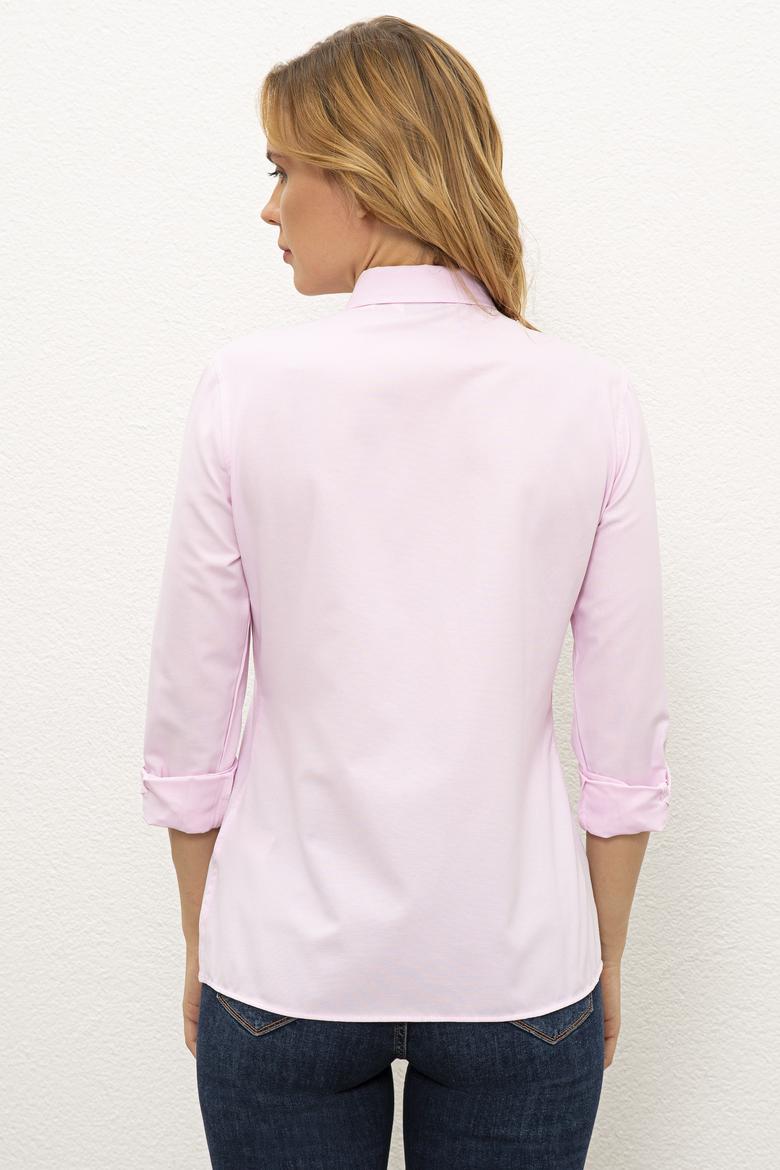 Kadın Pembe Gömlek Uzunkol Basic - 50237226053