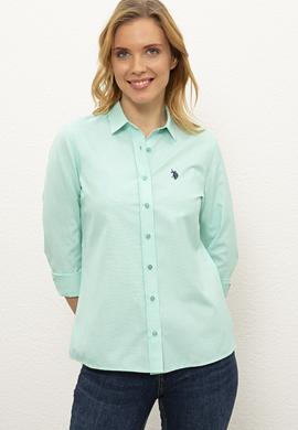 Kadın Yeşil Gömlek Uzunkol Basic - 50237226074