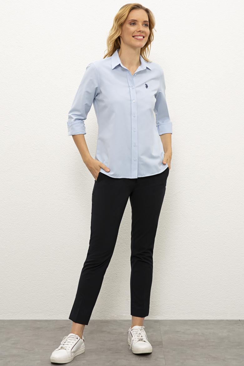 Kadın Açık Mavi Gömlek Uzunkol Basic - 50238155013