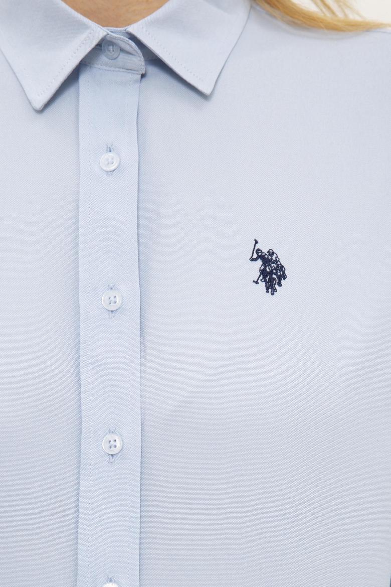 Kadın Açık Mavi Gömlek Uzunkol Basic - 50238155013