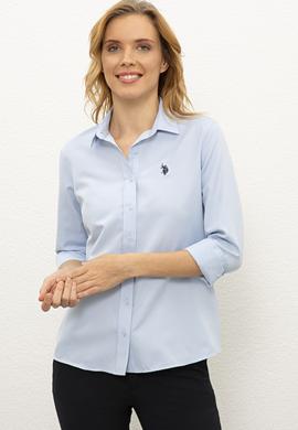 Kadın Açık Mavi Gömlek Uzunkol Basic - 50238155013