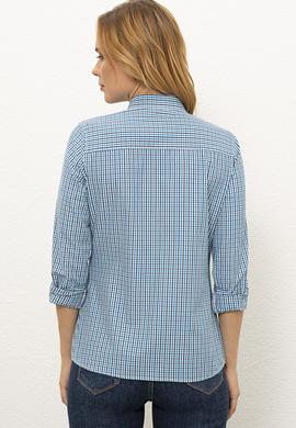 Kadın Mavi Gömlek Uzunkol - 50231962021