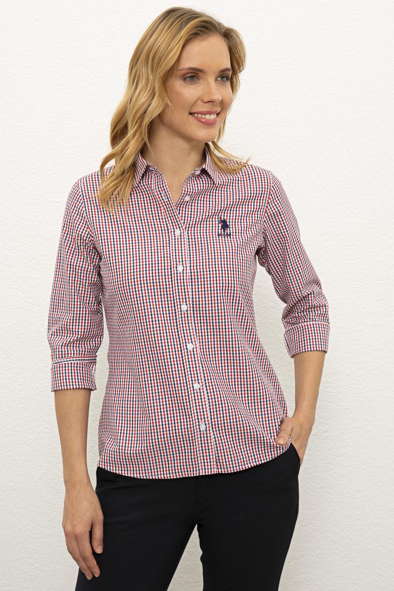 Kadın Kırmızı Gömlek Uzunkol