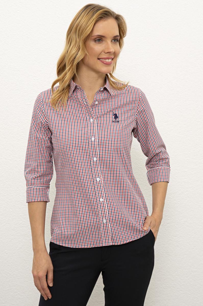 Kadın Kırmızı Gömlek Uzunkol