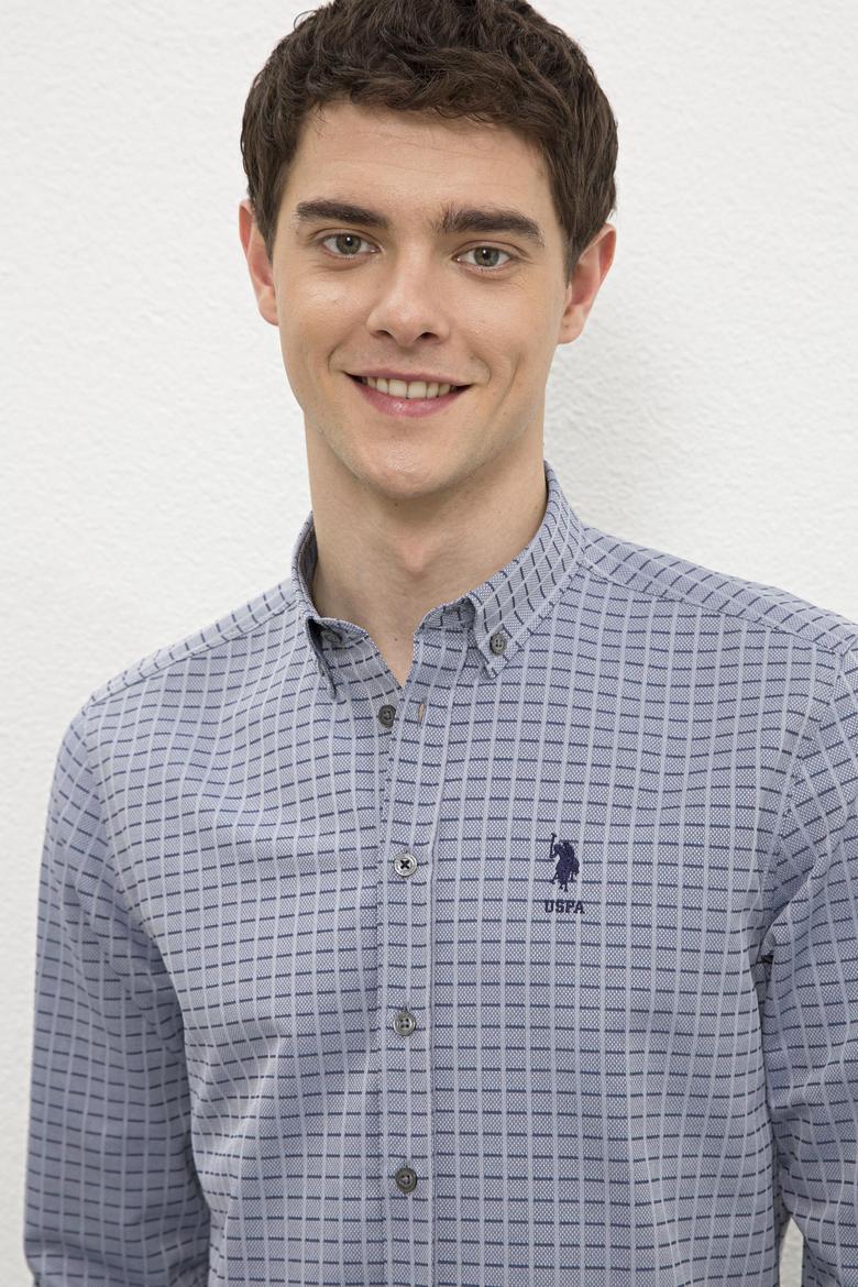 Erkek Lacivert Gömlek Uzunkol - 50231376019