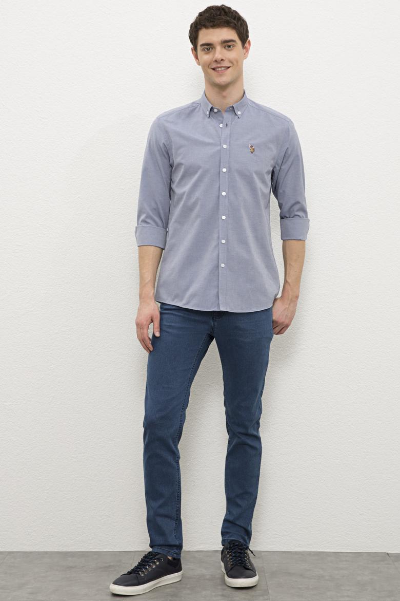 Erkek Mavi Gömlek Uzunkol - 50231336015