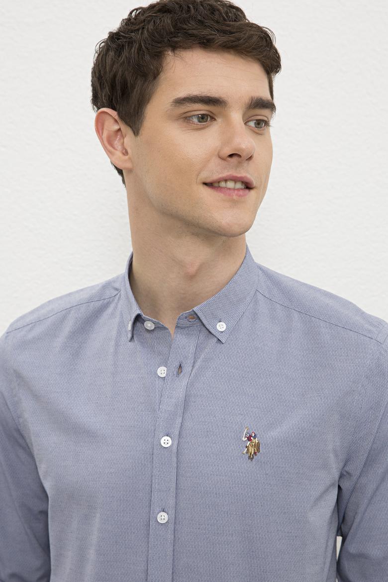 Erkek Mavi Gömlek Uzunkol - 50231336015