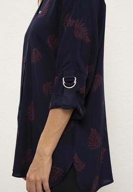 Kadın Lacivert Gömlek Uzunkol - 50225923001