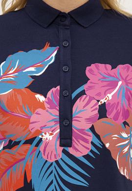 Kadın Lacivert Polo Yaka T-Shirt - 50225632005