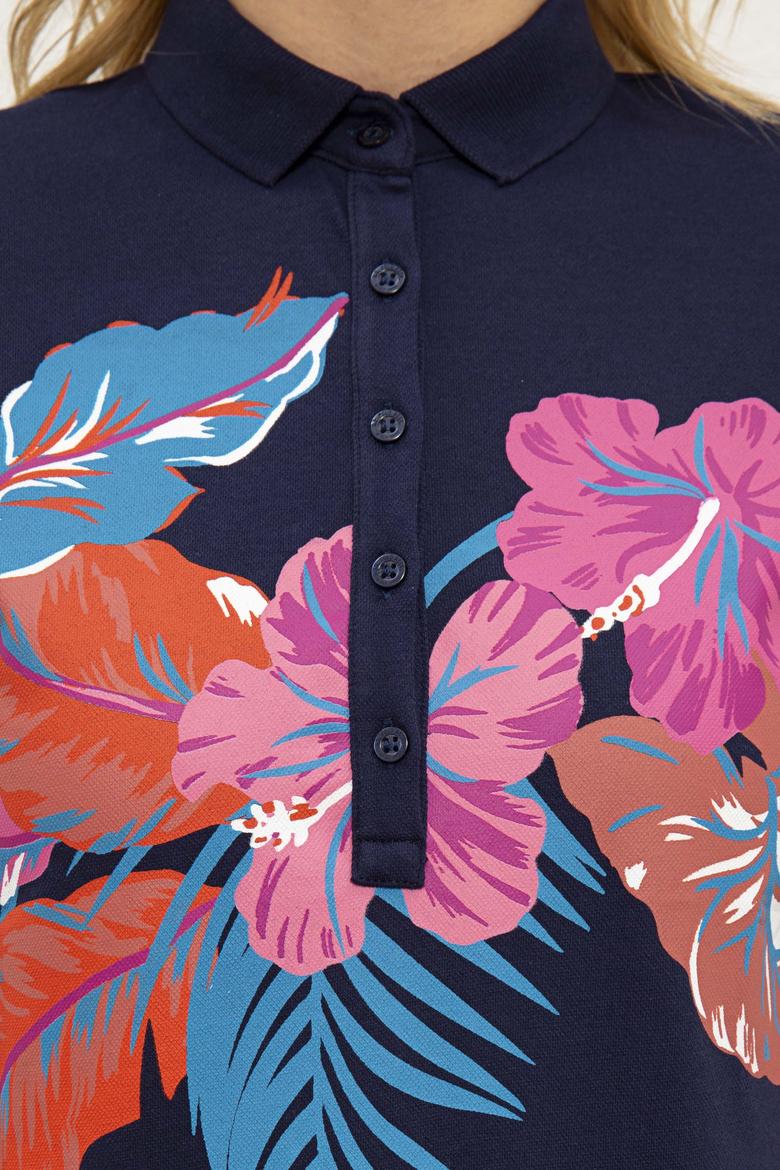 Kadın Lacivert Polo Yaka T-Shirt - 50225632005