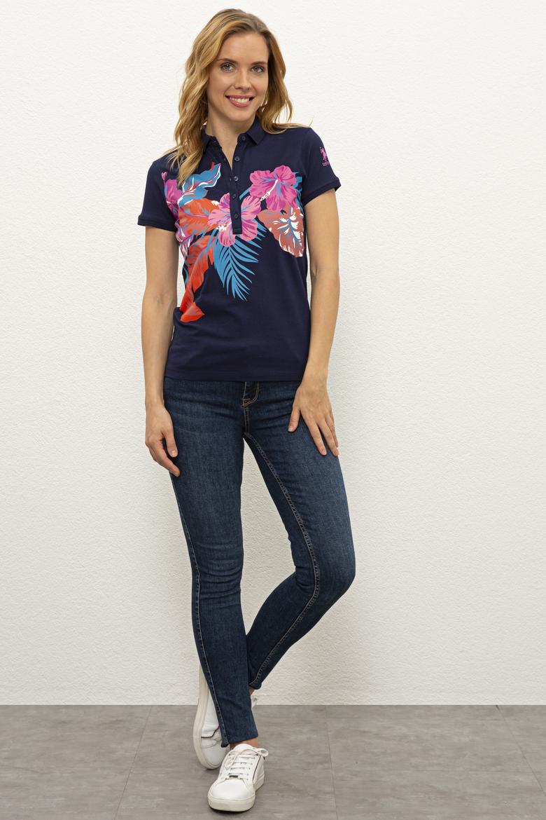 Kadın Lacivert Polo Yaka T-Shirt - 50225632005