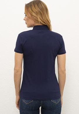 Kadın Lacivert Polo Yaka T-Shirt - 50225632005