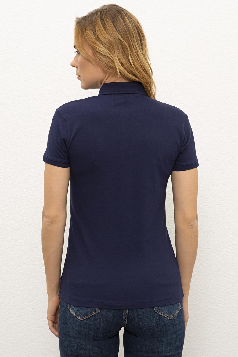 Kadın Lacivert Polo Yaka T-Shirt - 50225632005