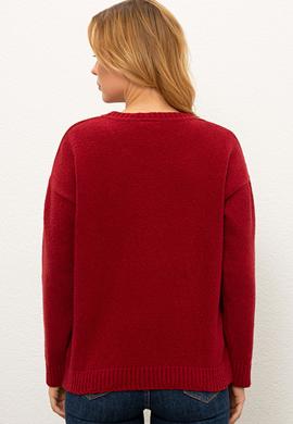 Kadın Kırmızı Kazak - 50224977025