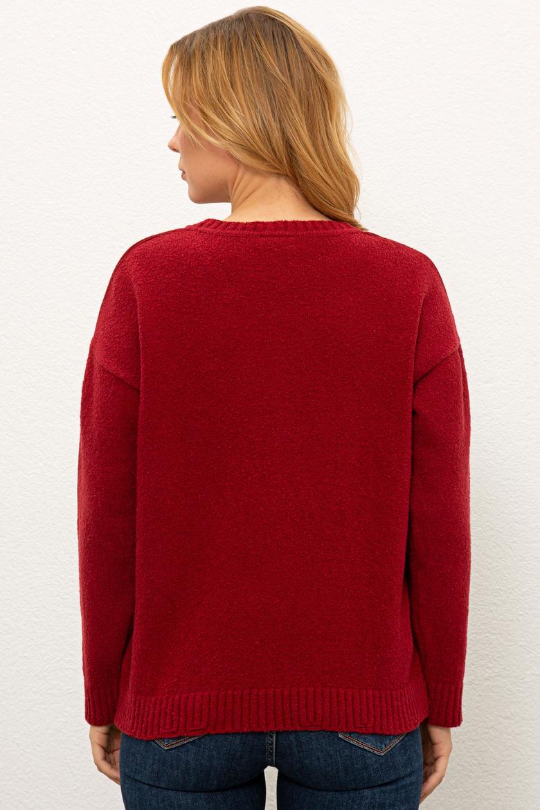 Kadın Kırmızı Kazak - 50224977025