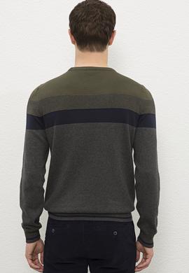 Erkek Antrasit Melanj Bisiklet Yaka Triko Kazak - 50207540045