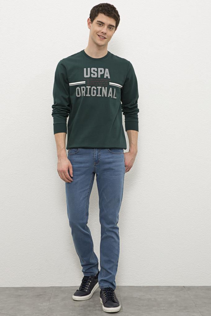 Erkek Mavi Denim Pantolon