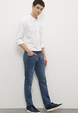 Erkek Mavi Denim Pantolon - 50232074037