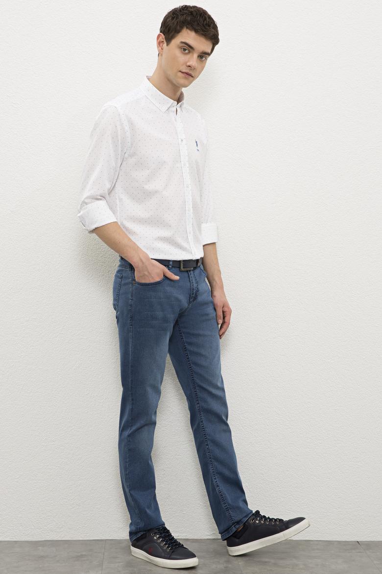 Erkek Mavi Denim Pantolon - 50232074037