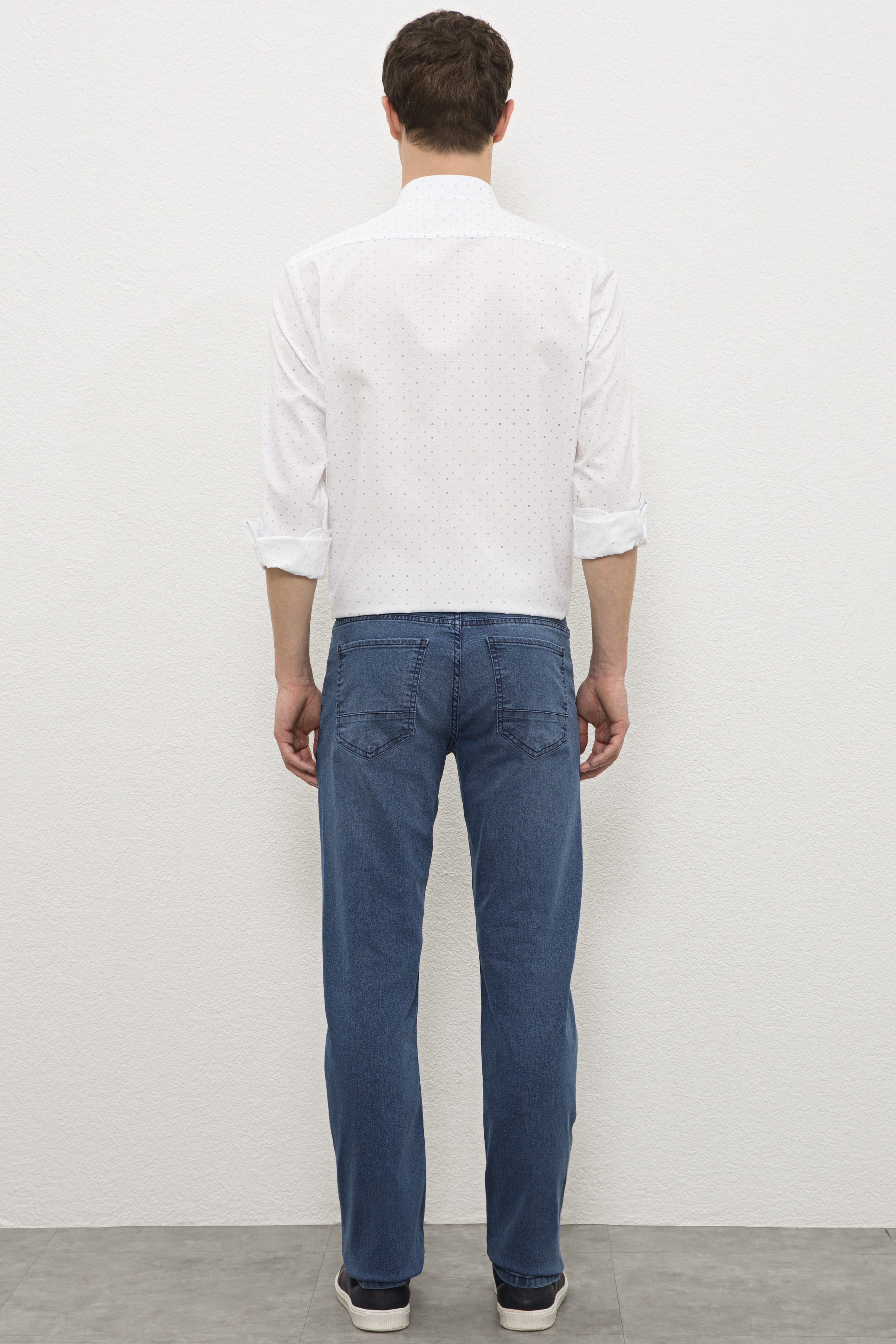Erkek Mavi Denim Pantolon