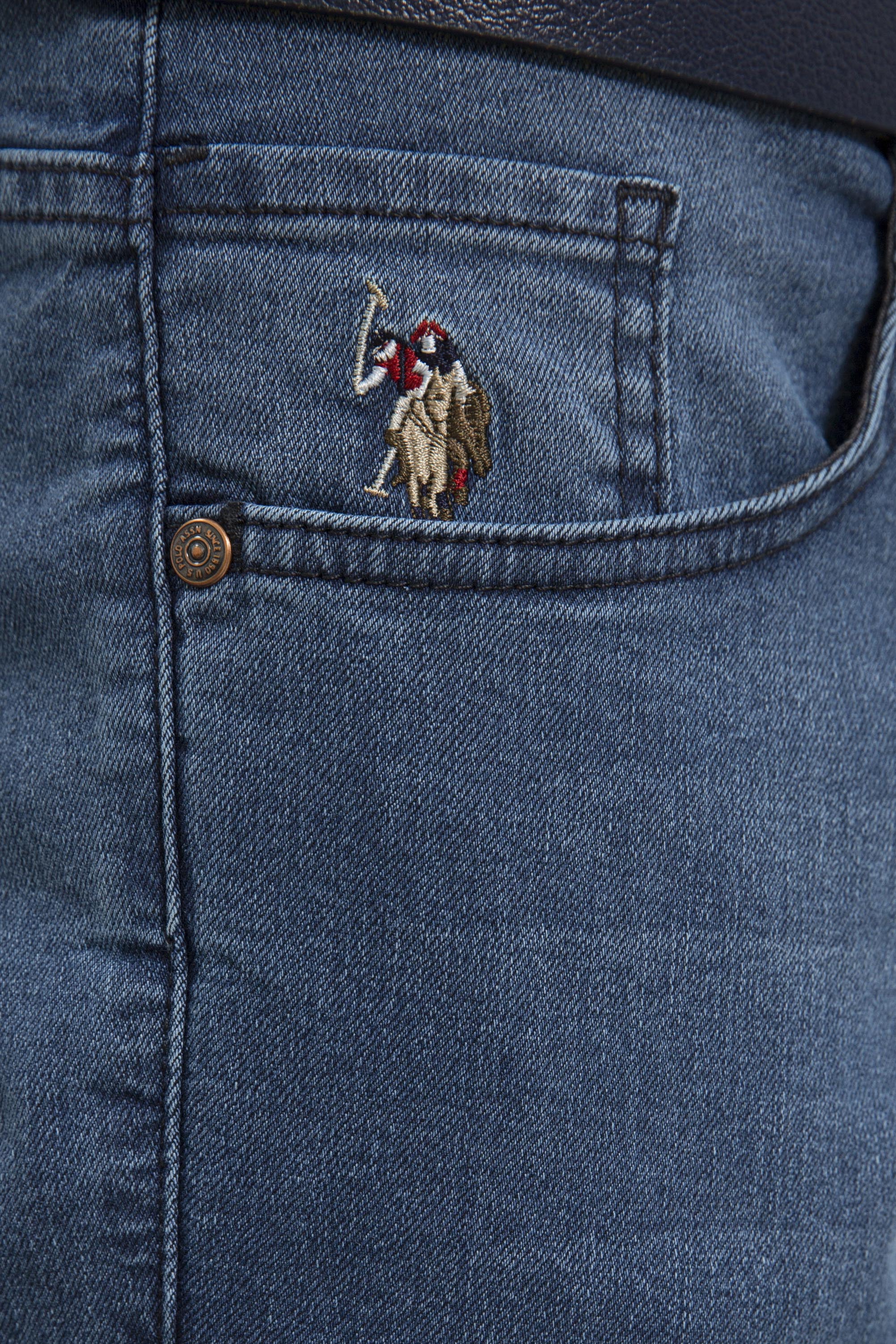 Erkek Mavi Denim Pantolon - Image 4