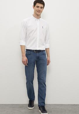 Erkek Mavi Denim Pantolon - 50232074037