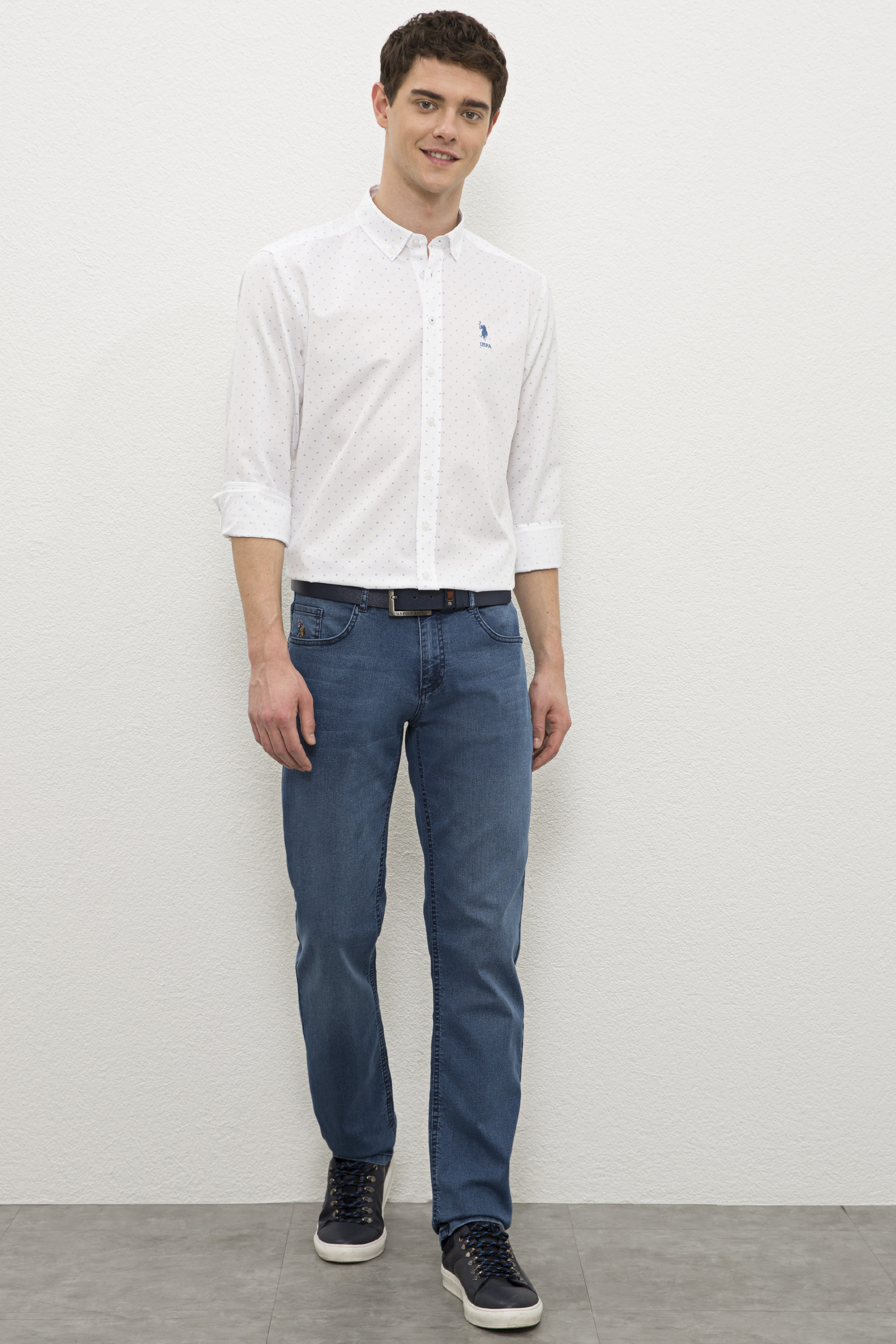 Erkek Mavi Denim Pantolon