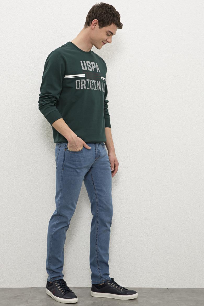 Erkek Mavi Denim Pantolon - 50231960019