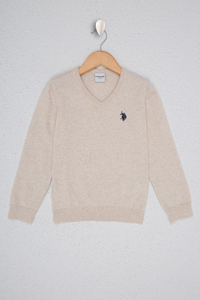 Kız Çocuk Beyaz Triko Kazak