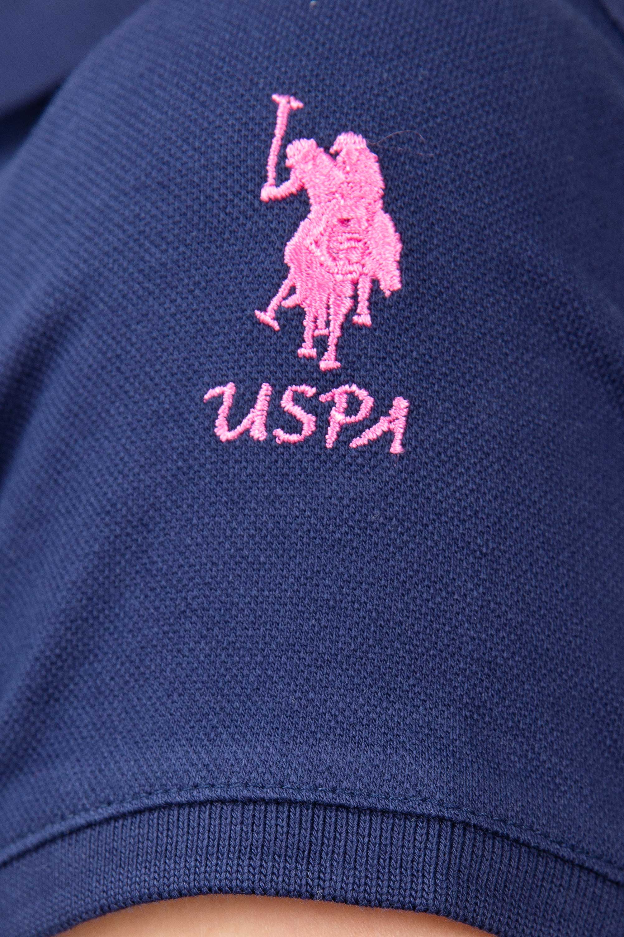 Kadın Lacivert Polo Yaka T-Shirt - Image 5