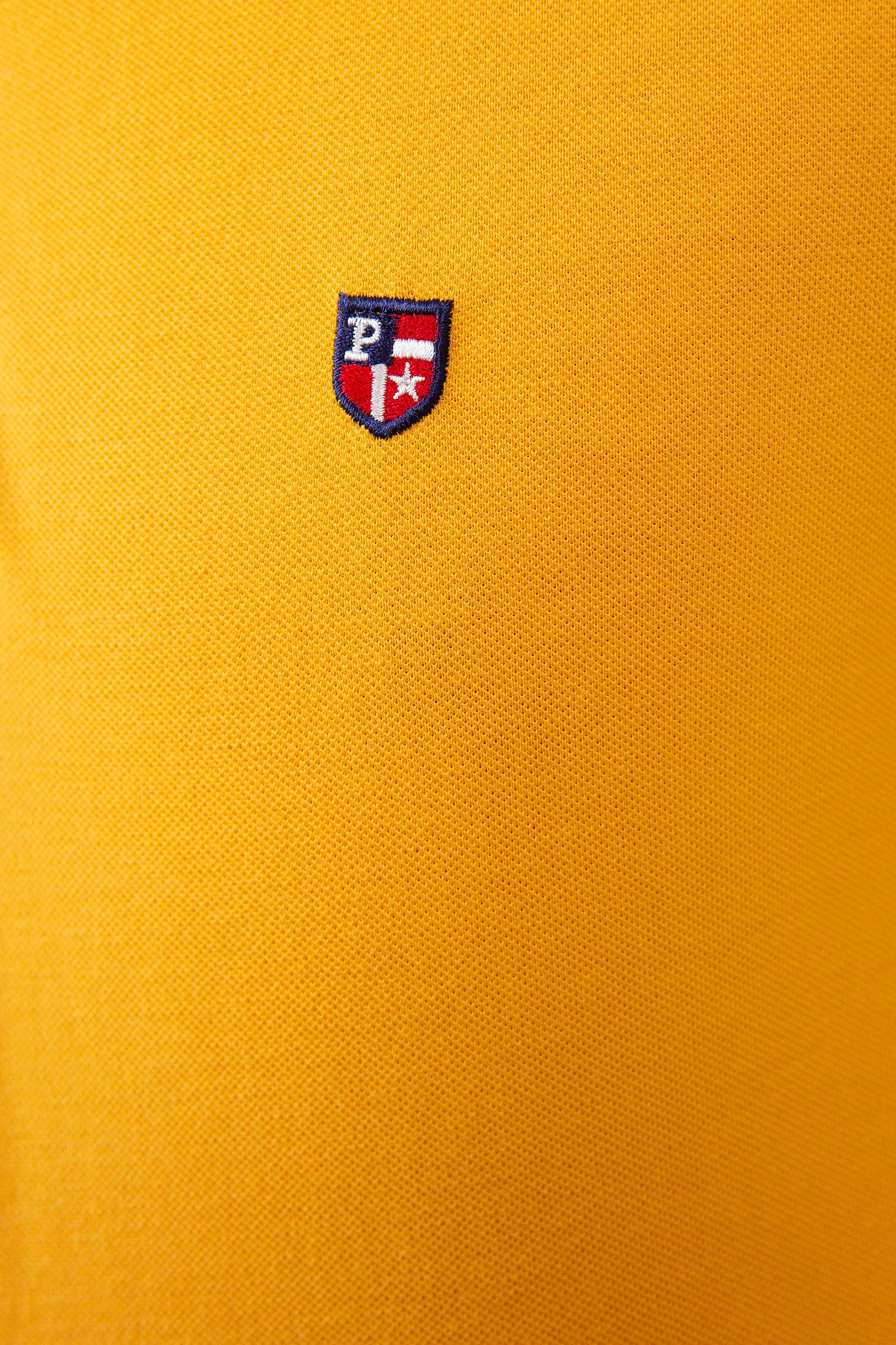 Erkek Koyu Sarı  Polo Yaka T-Shirt Basic - Image 6