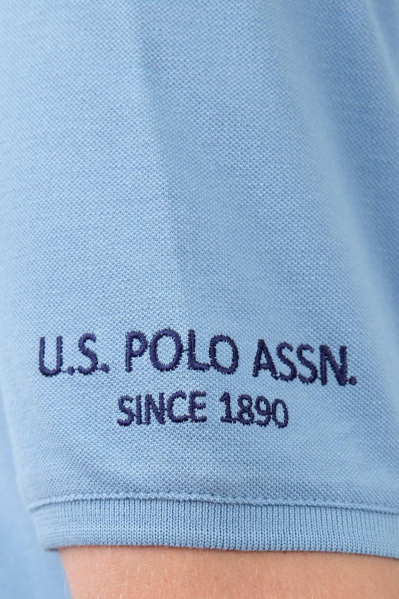 Erkek Mavi Polo Yaka T-Shirt Basic - 50206182089