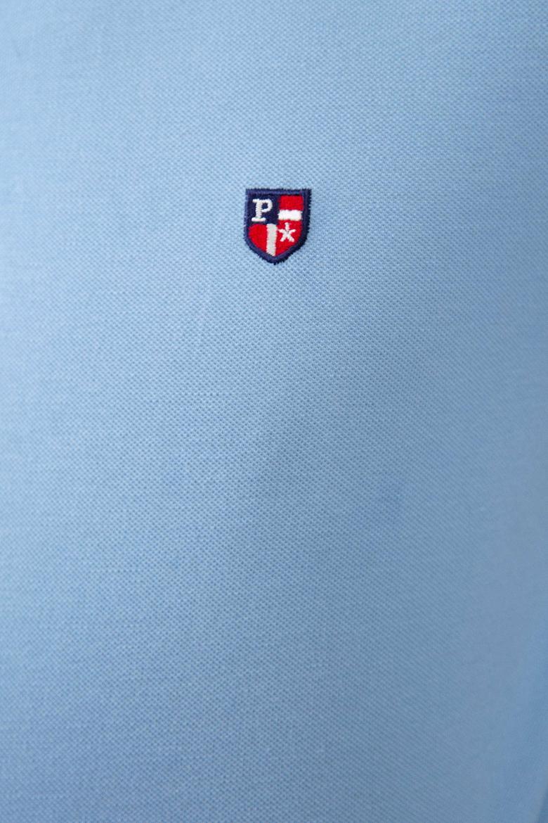 Erkek Mavi Polo Yaka T-Shirt Basic - 50206182089