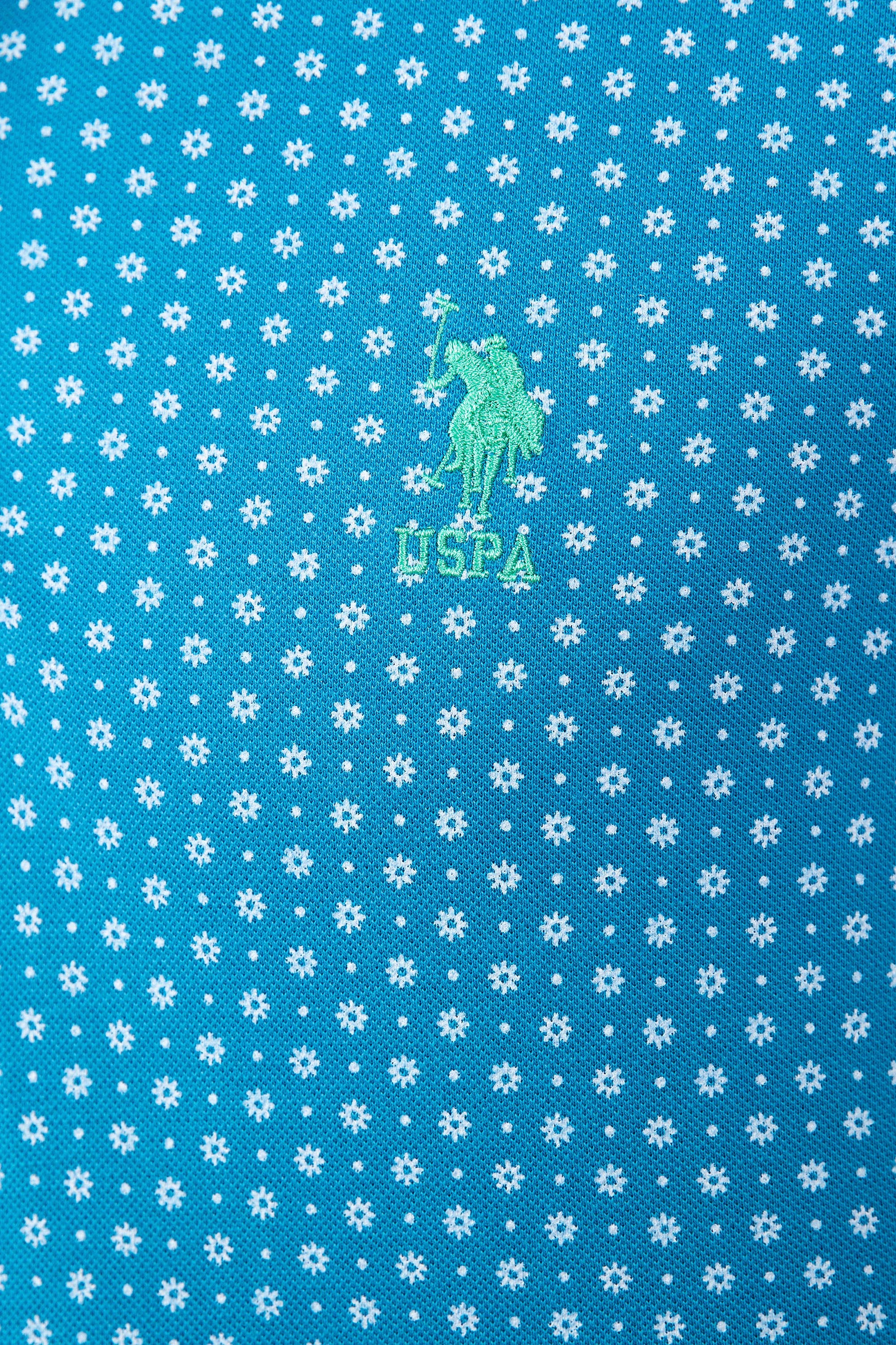 Erkek İndigo Polo Yaka T-Shirt - Image 5