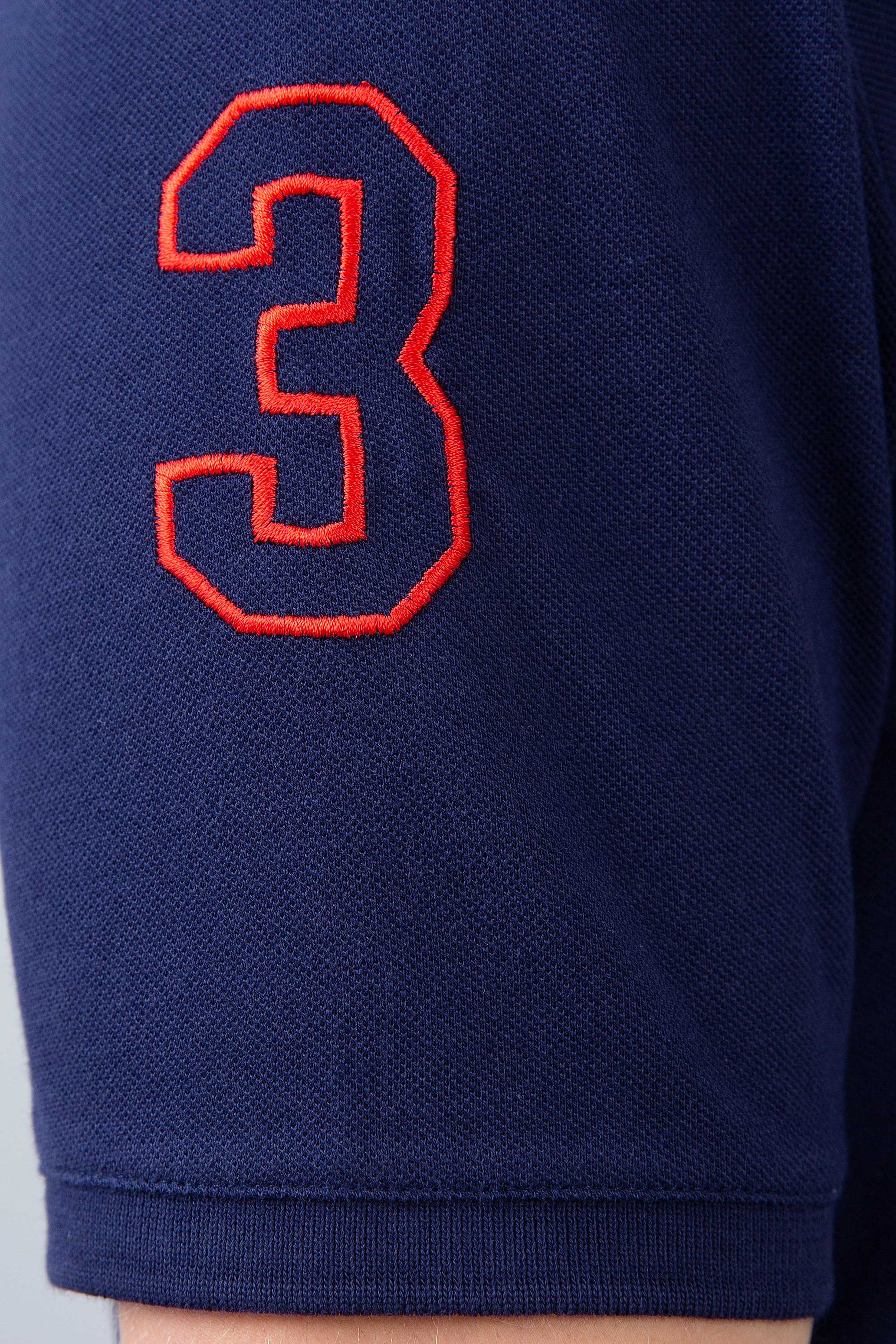 Erkek Lacivert Polo Yaka T-Shirt - Image 6