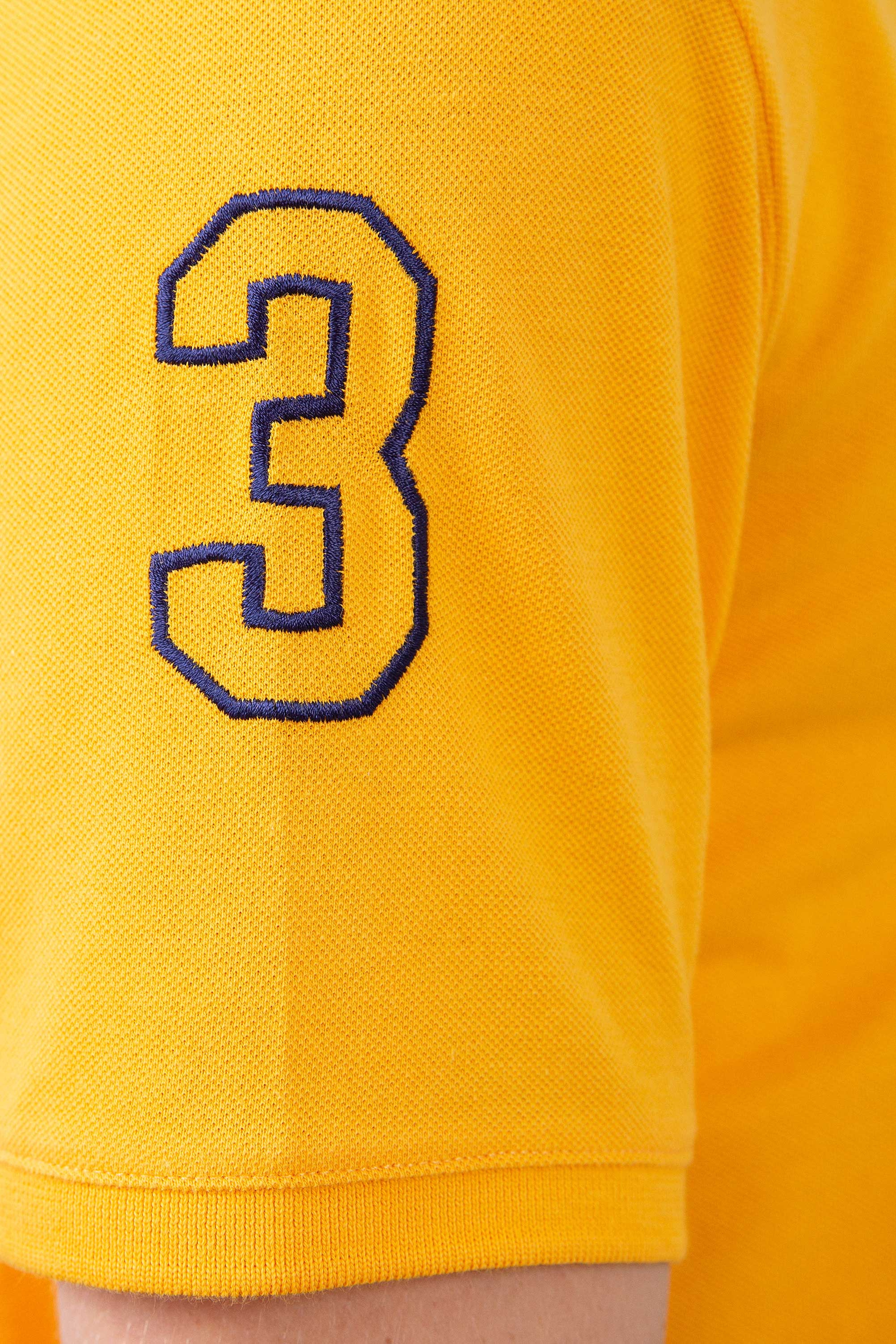 Erkek Koyu Sarı Polo Yaka T-Shirt - Image 6