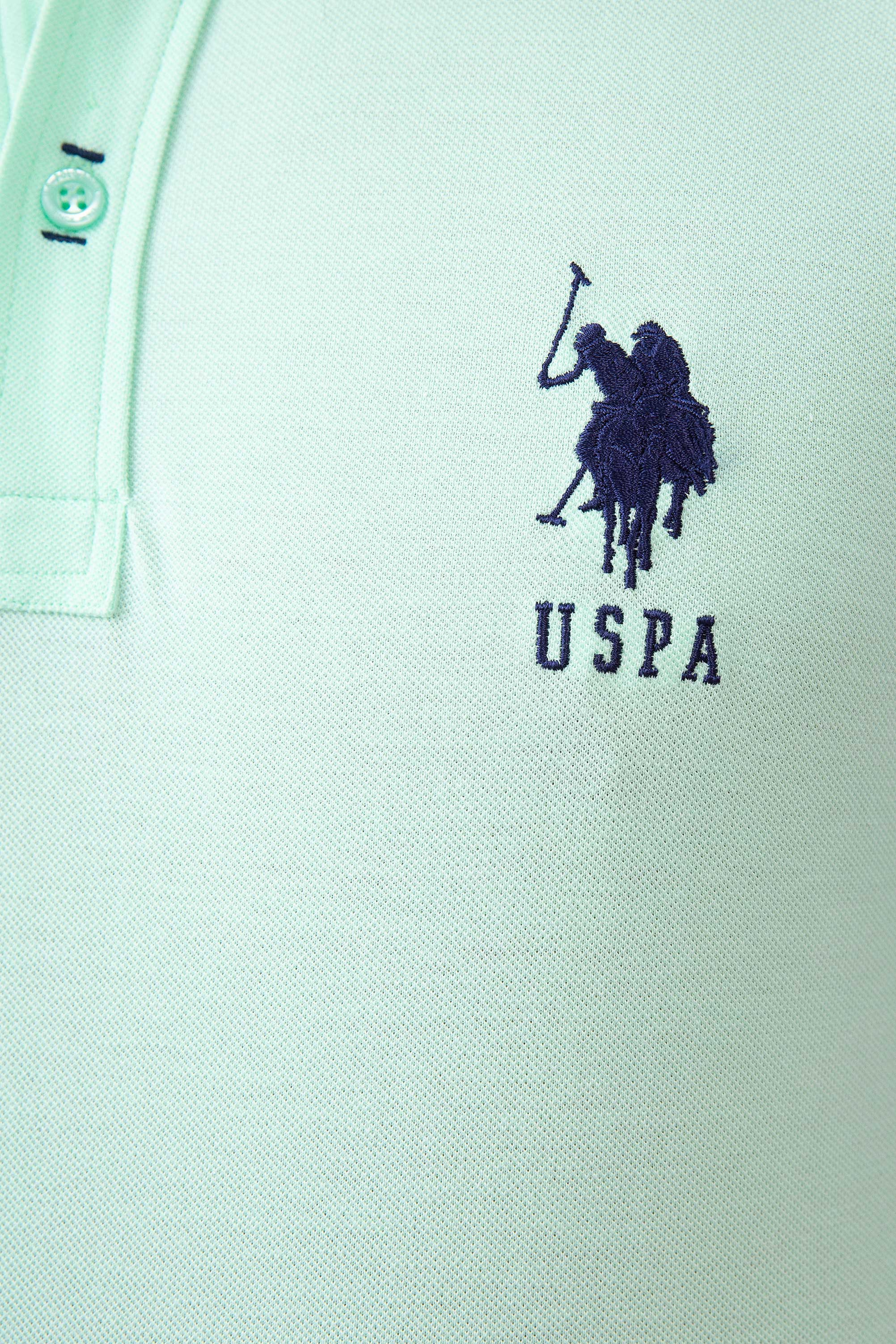 Erkek Yeşil Polo Yaka T-Shirt - Image 5
