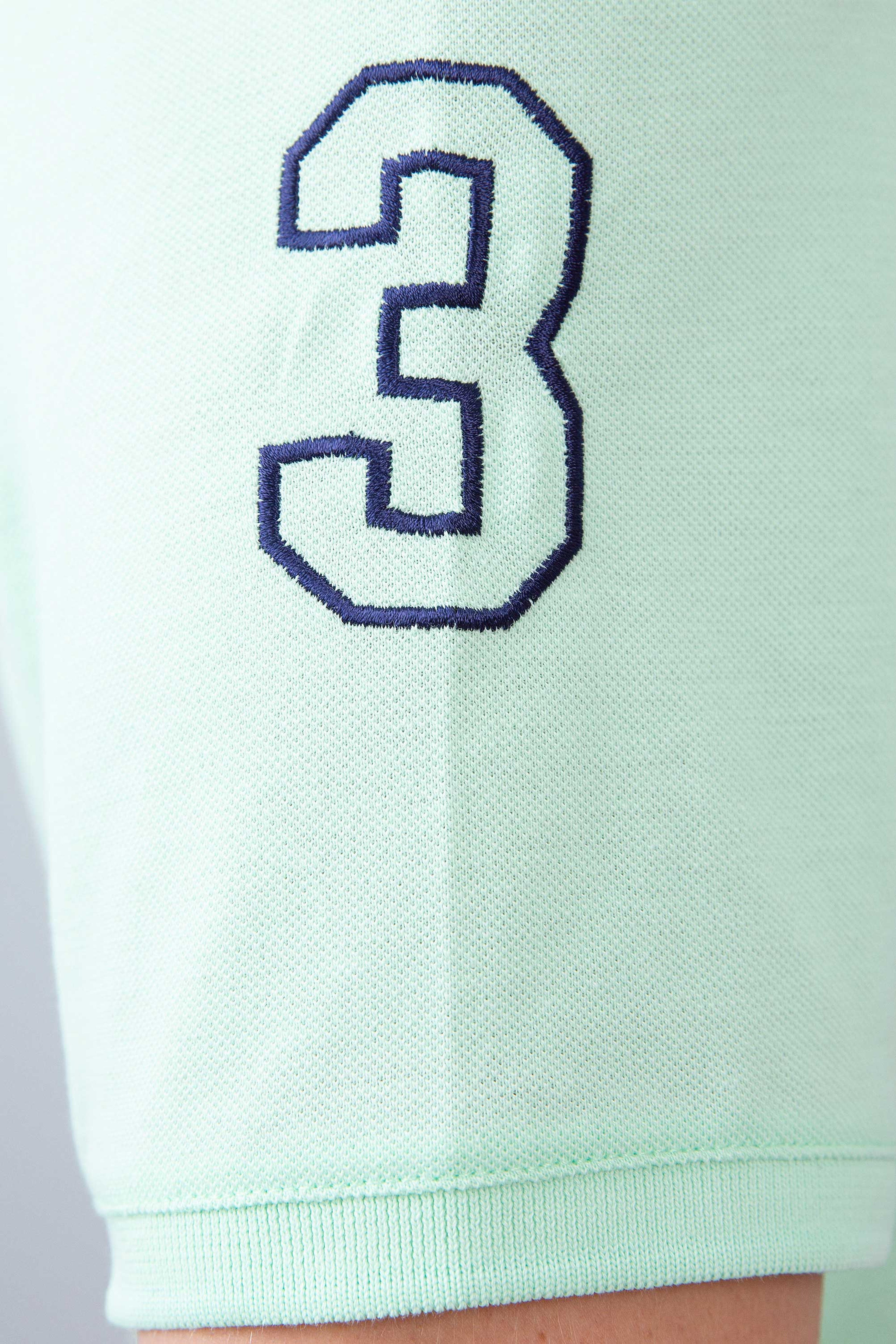 Erkek Yeşil Polo Yaka T-Shirt - Image 6