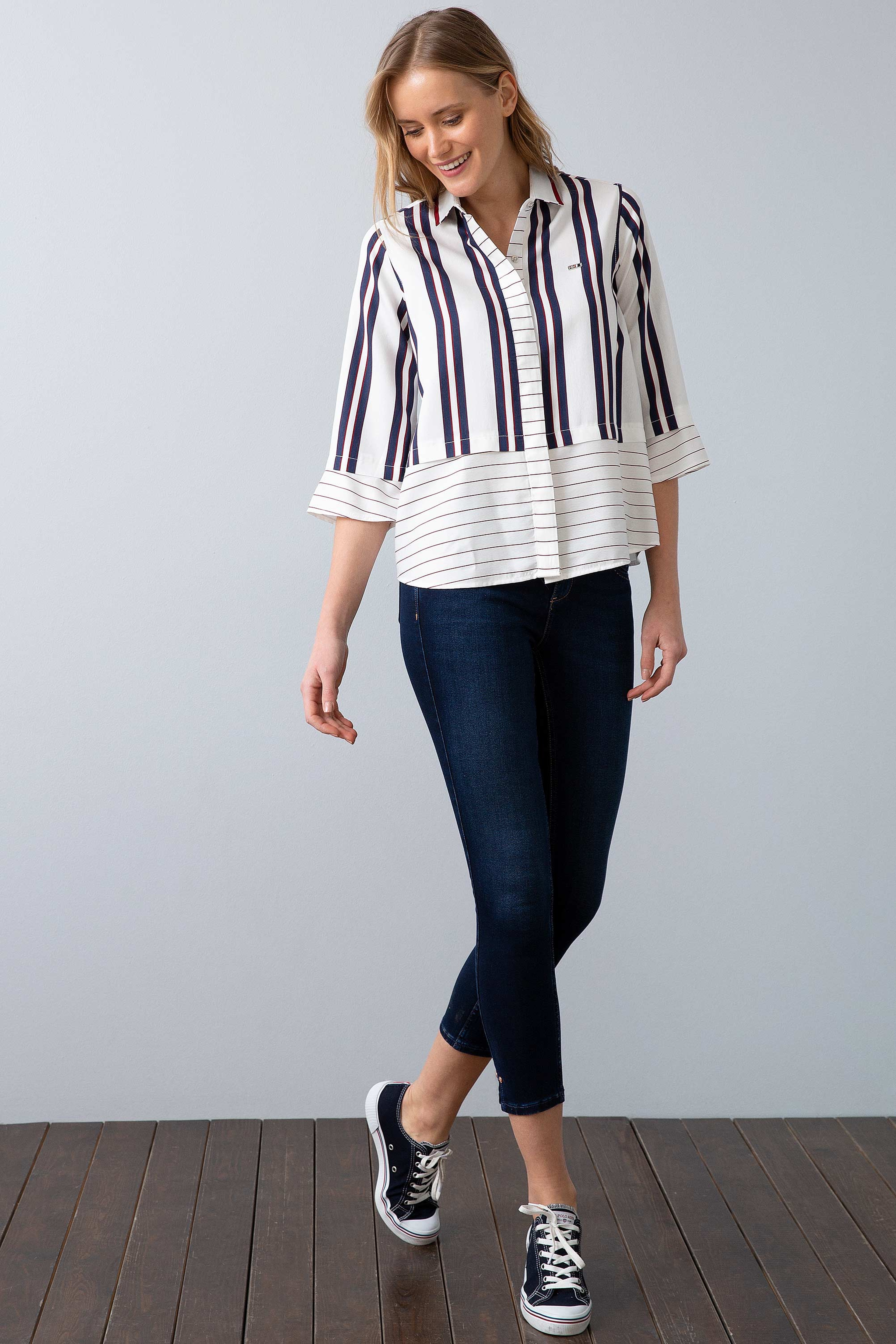 Kadın Mavi Denim Pantolon - Image 1